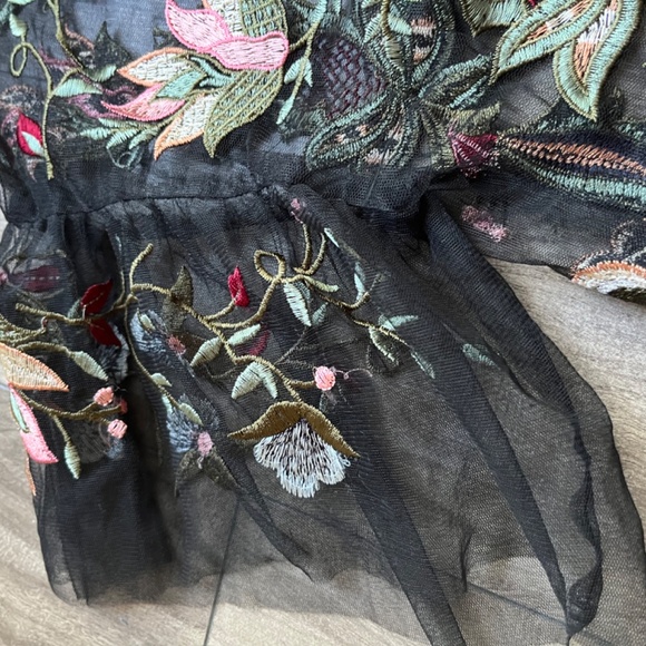 Embroidered Sheer Top - Picture 3 of 7